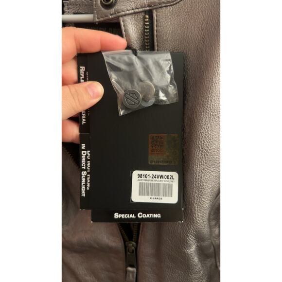 NWT Harley-Davidson Women Paradigm Trip Vent Leather Jacket Silver xl - Picture 7 of 7